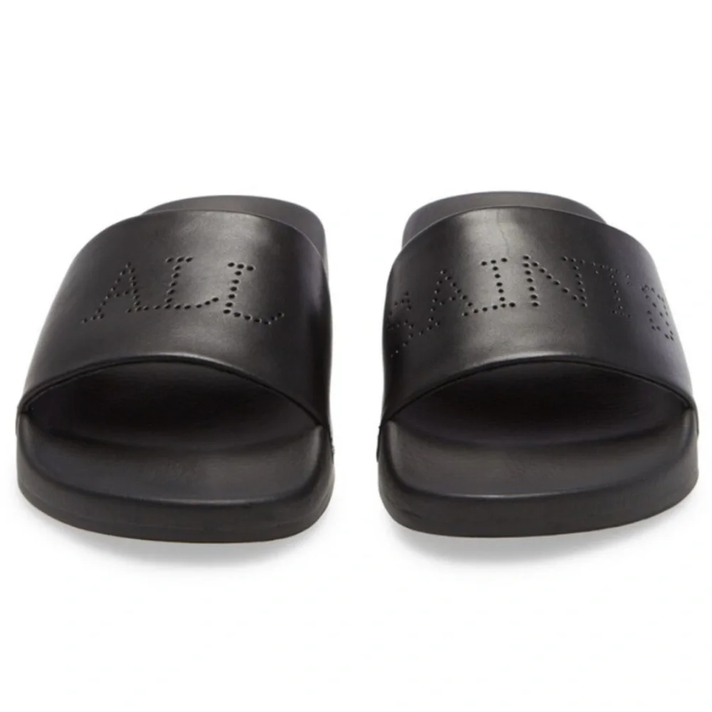 AllSaints Black Slides